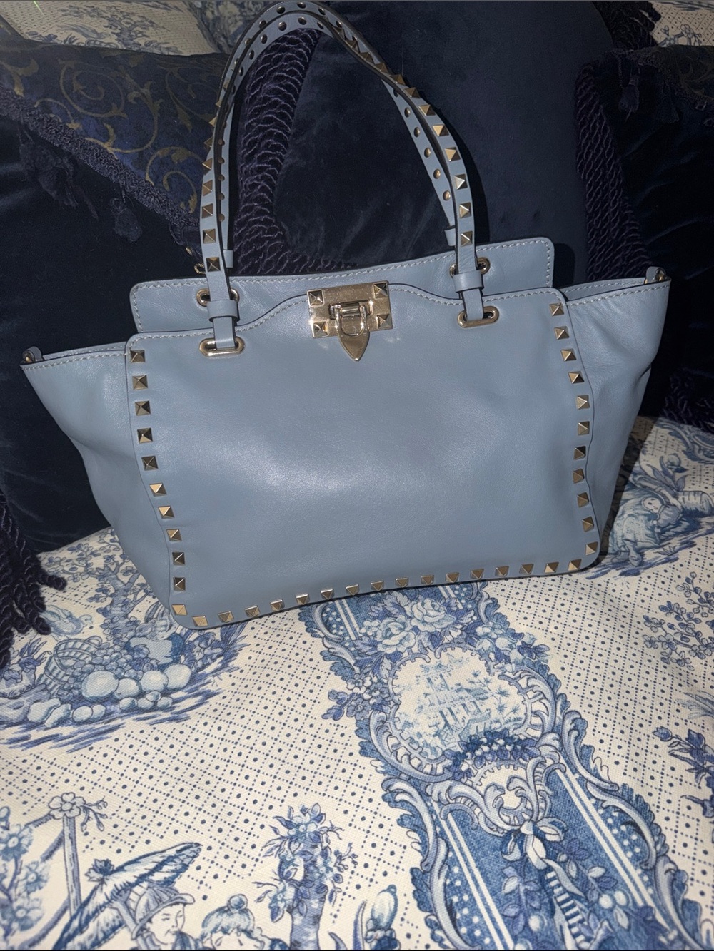 Valentino Small Rockstud Tote/Satchel